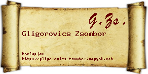 Gligorovics Zsombor névjegykártya